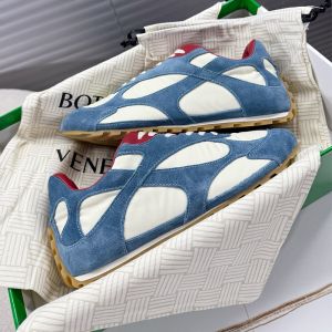 Bottega Veneta Orbit Flash Sneakers Unisex Suede and Nylon Blue/White