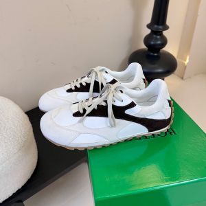 Bottega Veneta Orbit Flash Sneakers Women Suede and Nylon White/Brown