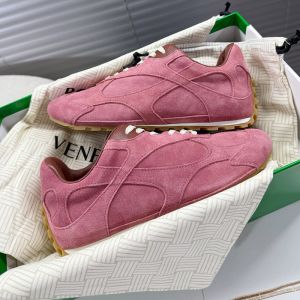 Bottega Veneta Orbit Flash Sneakers Unisex Suede Pink