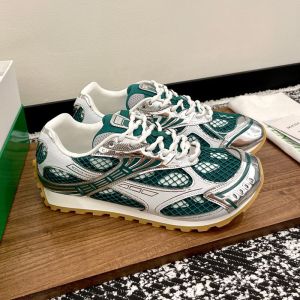 Bottega Veneta Orbit Sneakers Unisex Technical Fabric and Mesh Green