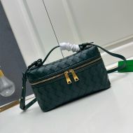 Bottega Veneta Bang Bang Vanity Case In Intrecciato Leather Green