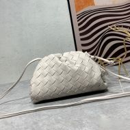 Bottega Veneta Mini Pouch with Strap In Intrecciato Leather Beige