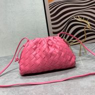 Bottega Veneta Mini Pouch with Strap In Intrecciato Leather Rose