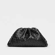 Bottega Veneta Pouch Intreccio Lambskin Black