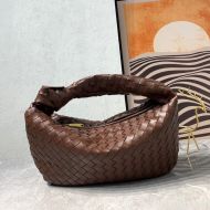 Bottega Veneta Small Jodie Shoulder Bag In Intrecciato Leather Coffee