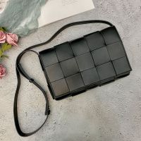 Bottega Veneta Cassette Crossbody Bag Intreccio Calfskin Black