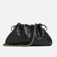 Bottega Veneta Dustbag Notte In Intrecciato Leather Black