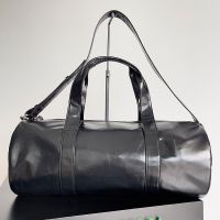 Bottega Veneta Gym Bag In Waxed Calfskin Black