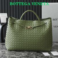 Bottega Veneta Large Andiamo Top Handle Bag In Intrecciato Leather Matcha Green