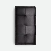 Bottega Veneta Long Cassette Wallet In Intrecciato Calfskin Black