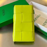 Bottega Veneta Long Cassette Wallet In Intrecciato Calfskin Yellow