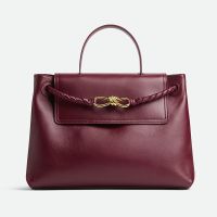 Bottega Veneta Medium Ciao Ciao Top Handle Bag In Silky Calfskin Burgundy