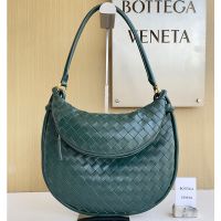 Bottega Veneta Medium Gemelli Shoulder Bag In Intrecciato Leather Dark Green
