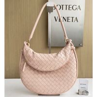 Bottega Veneta Medium Gemelli Shoulder Bag In Intrecciato Leather Pink