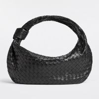 Bottega Veneta Medium Jodie Shoulder Bag In Intrecciato Lambskin Black