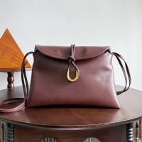 Bottega Veneta Medium Liberta Crossbody Bags In Smooth Calfskin Dark Red