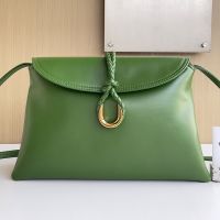Bottega Veneta Medium Liberta Crossbody Bags In Smooth Calfskin Green