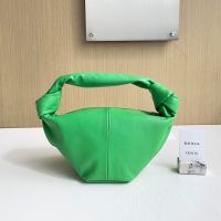 Bottega Veneta Mini Double Knot Top Handle Bag In Calfskin Green