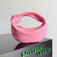 Bottega Veneta Mini Jodie Top Handle Bag In Crocodile Leather Pink