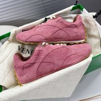 Bottega Veneta Orbit Flash Sneakers Unisex Suede Pink