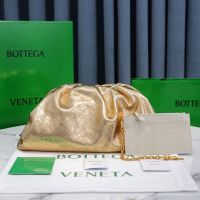 Bottega Veneta Pouch Calfskin Gold/White