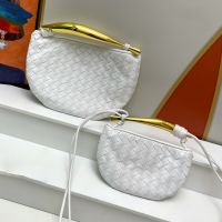 Bottega Veneta Sardine Chain Crossbody Bag In Intrecciato Leather White