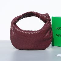 Bottega Veneta Small Jodie Shoulder Bag In Intrecciato Leather Burgundy