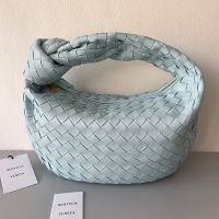 Bottega Veneta Small Jodie Shoulder Bag In Intrecciato Leather Light Blue