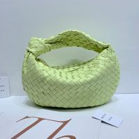 Bottega Veneta Small Jodie Shoulder Bag In Intrecciato Leather Light Green
