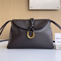 Bottega Veneta Small Liberta Crossbody Bags In Smooth Calfskin Dark Brown