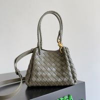 Bottega Veneta Small Parachute Shoulder Bag In Intrecciato Leather Cypress Green