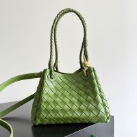 Bottega Veneta Small Parachute Shoulder Bag In Intrecciato Leather Matcha Green