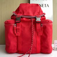 Bottega Veneta Alto Backpack In Jacquard Nylon Red