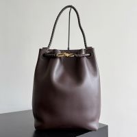 Bottega Veneta Andiamo Bucket Bag In Silky Calfskin Coffee