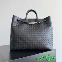 Bottega Veneta Andiamo Voyager Weekender In Intrecciato Leather Black