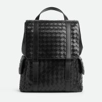 Bottega Veneta Back To School Backpack In Intrecciato Calfskin Black