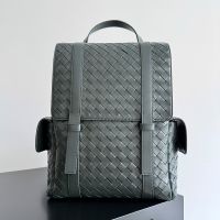 Bottega Veneta Back To School Backpack In Intrecciato Calfskin Dark Green