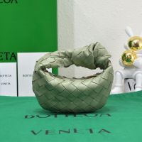 Bottega Veneta Micro Jodie Top Handle Bag In Intrecciato Leather Khaki