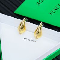 Bottega Veneta Drop Earrings In Metal with Crystals Gold
