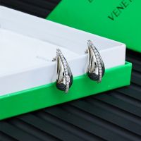 Bottega Veneta Drop Earrings In Metal with Crystals Silver