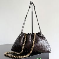 Bottega Veneta Dustbag Notte In Intrecciato Leather Coffee