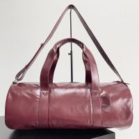 Bottega Veneta Gym Bag In Waxed Calfskin Burgundy