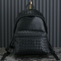 Bottega Veneta Small Classic Backpack In Intrecciato Leather Black