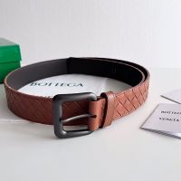 Bottega Veneta 3.5 Belt with Matte Pin Buckle In Intrecciato Calfskin Brown