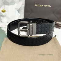 Bottega Veneta 4.0 Belt with Matte Pin Loop Buckle In Intrecciato Calfskin Black