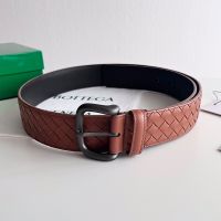 Bottega Veneta 4.0 Belt with Matte Pin Buckle In Intrecciato Calfskin Brown