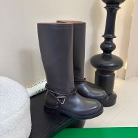 Bottega Veneta James Knee Boots Women Calfskin Coffee