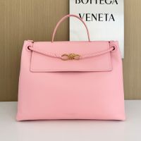 Bottega Veneta Large Ciao Ciao Top Handle Bag In Silky Calfskin Pink