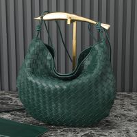 Bottega Veneta Large Sardine Shoulder Bag In Intrecciato Leather Green