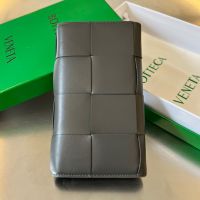 Bottega Veneta Long Cassette Wallet In Intrecciato Calfskin Coffee